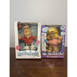 Mr. & Ms. Wonderful Talking Figures. Multiple Phrases Vintage